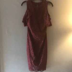 White House Black Market Sz8 cold shoulder dress